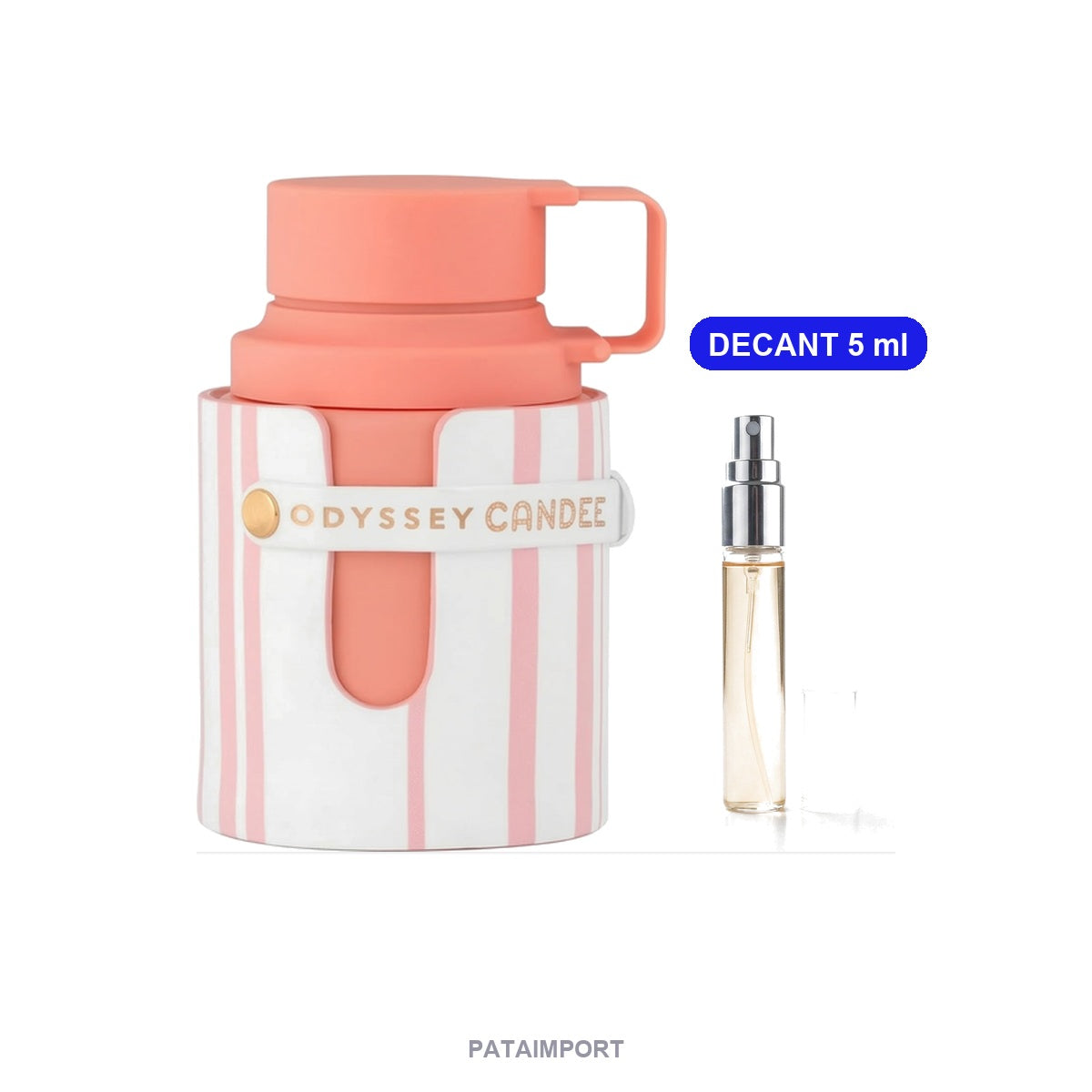 Decant de Armaf Odyssey Candee — vial de 5 ml junto al frasco original | PATAIMPORT