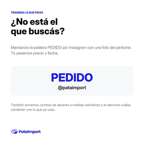 ¿No está el que buscás? Mandanos PEDIDO por Instagram a @pataimport | PATAIMPORT